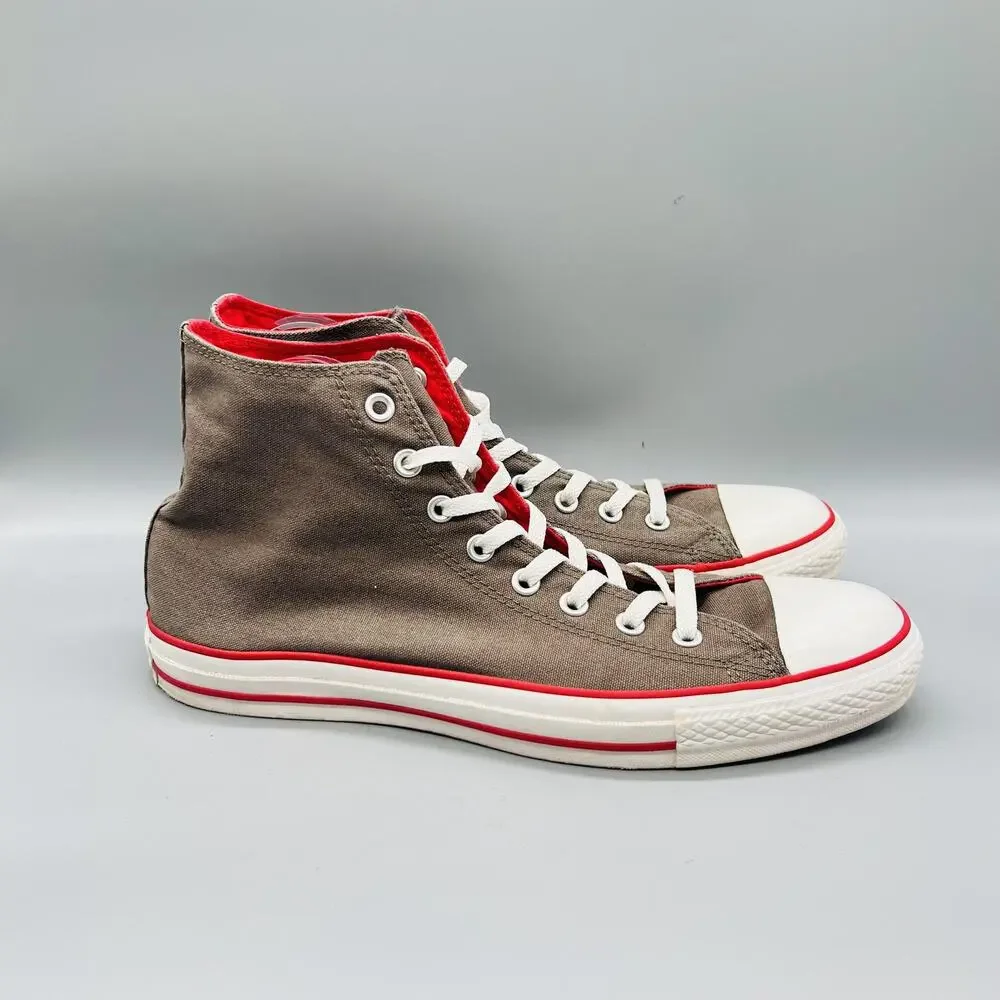 Converse Shoes Mens 12 Brown Canvas Chuck Taylor All Star High Top Sneakers